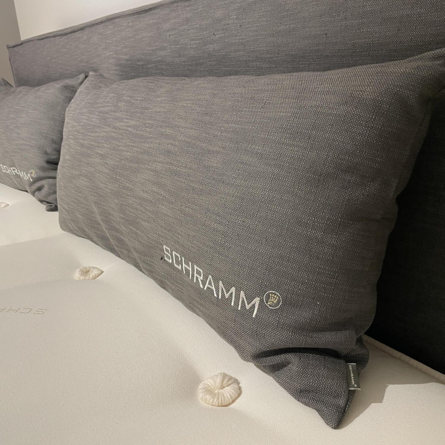 Schramm - Polsterbett Purebeds Ell Stoff Grau Füße Schwarz Inklusive Matratzen - 7