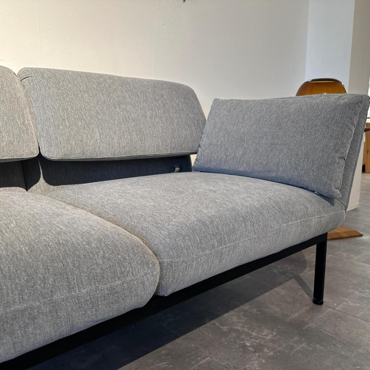 Brühl - Funktionssofa Roro Soft Medium Stoff 2065 92 Grau Gestell Metall Schwarz Pulverbeschichtet - 5