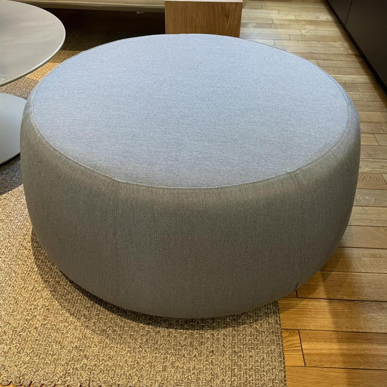 Tribù - Pouf Nomad Bezug Stoff Natté Carbon Sky Blau Grau Mit Dry Foam Gestell Kunststoff - 6