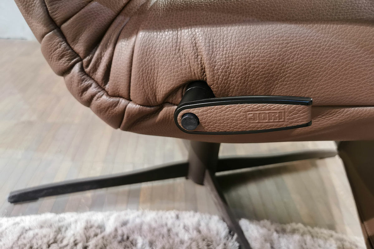Jori - Relaxsessel Yoga Mono-Move Medi Leder Celia Truffo Dunkelbraun - 7