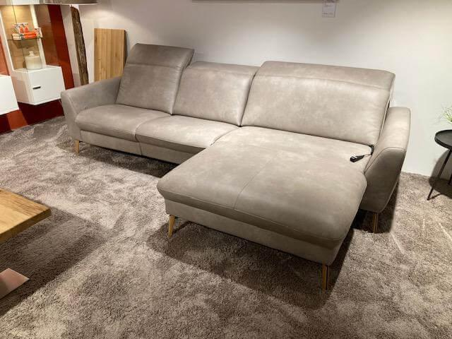 Natura - Ecksofa Tulsa KV Leder Longlife Cloudy Gravel Beige - 2