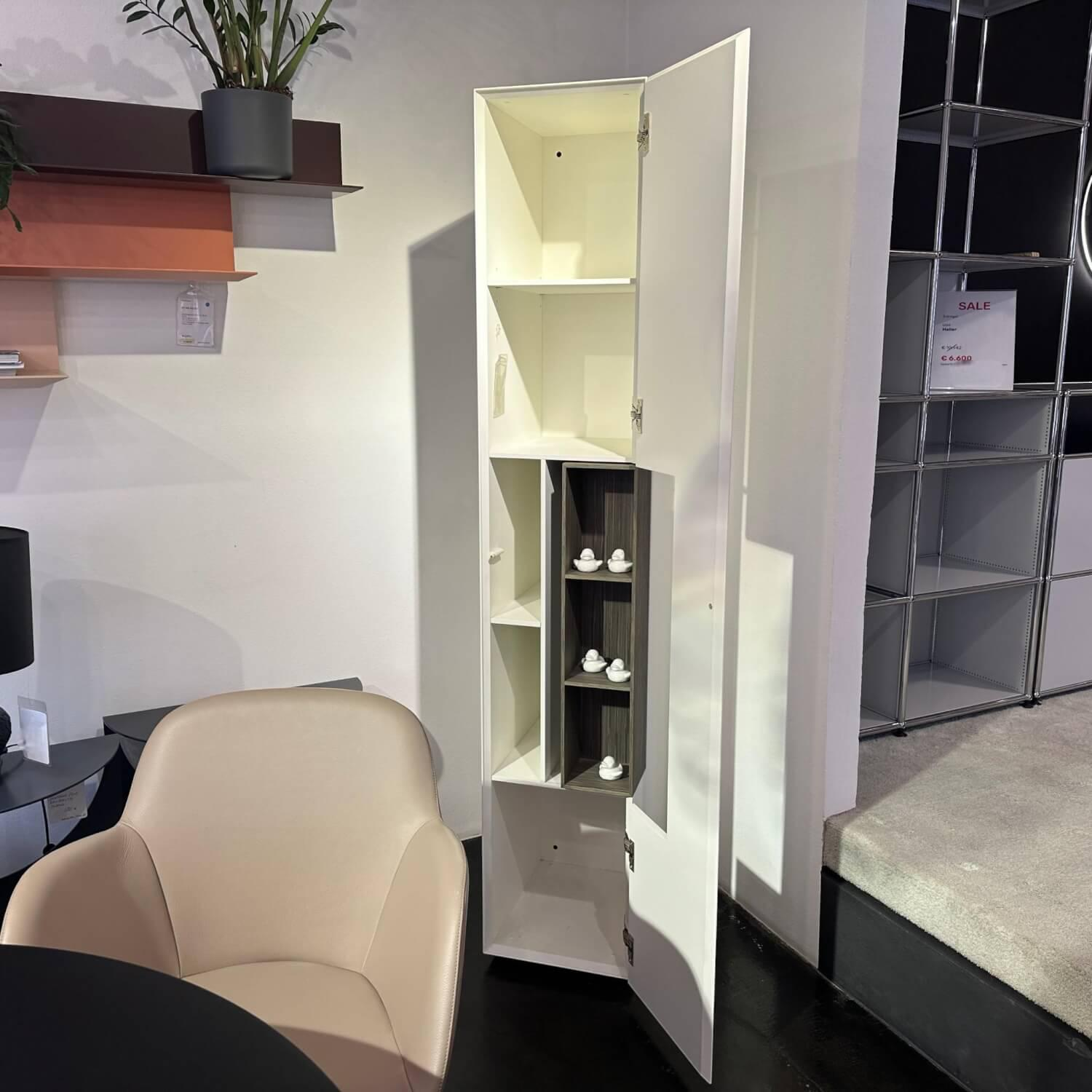 MDF Italia - Regal Inmotion Lack Weiß X042 Holz Natur Grau - 2