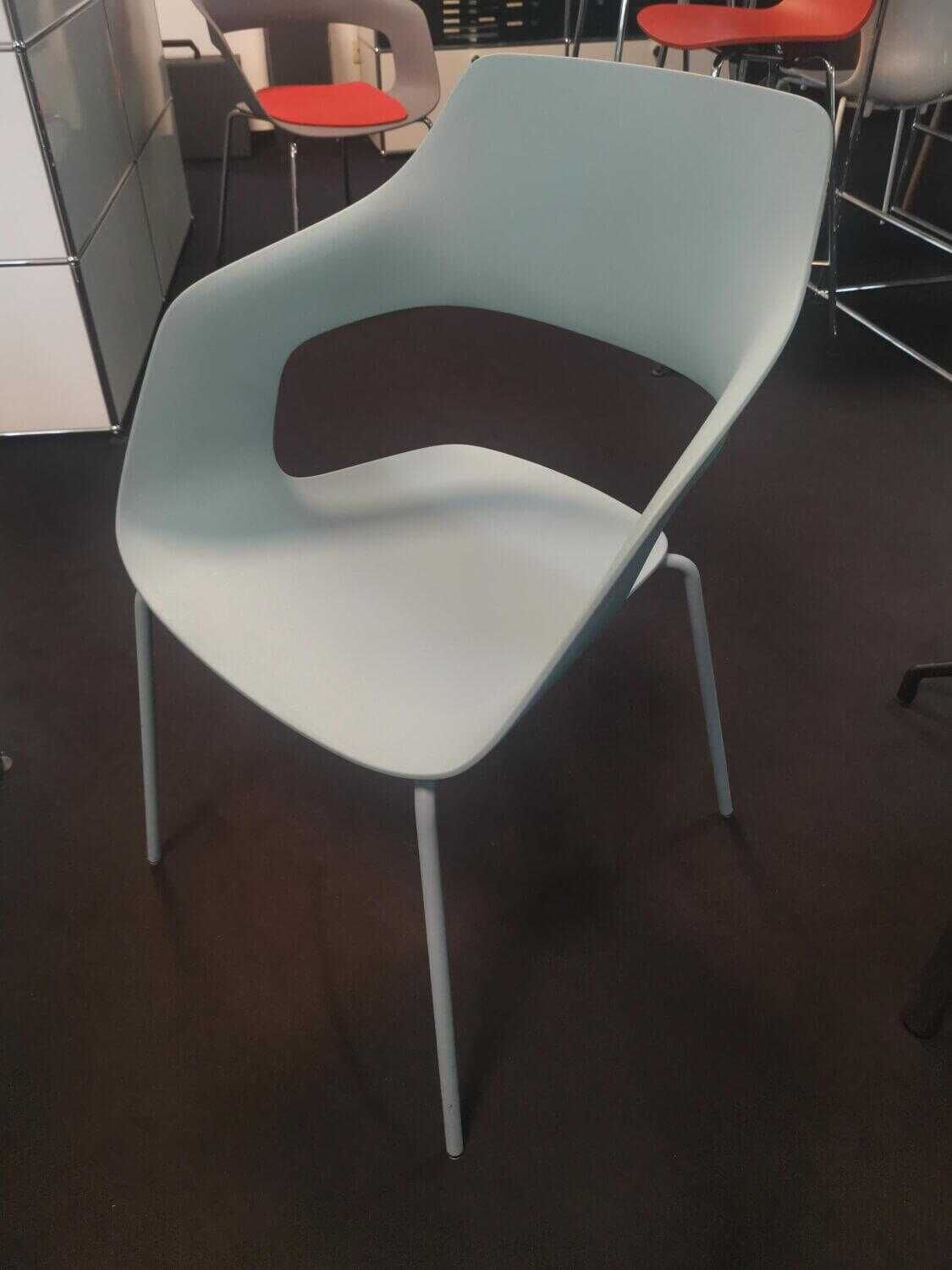 Stuhl Occo 222/10 Ungepolstert Sitzschale Kunststoff Blaugrau