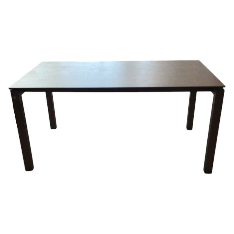 Mobliberica - Esstisch Julia 535 Tischplatte Keramik  AC 670 Schwarz Metallgestell Schwarz Mit Auszugsplatte - 1