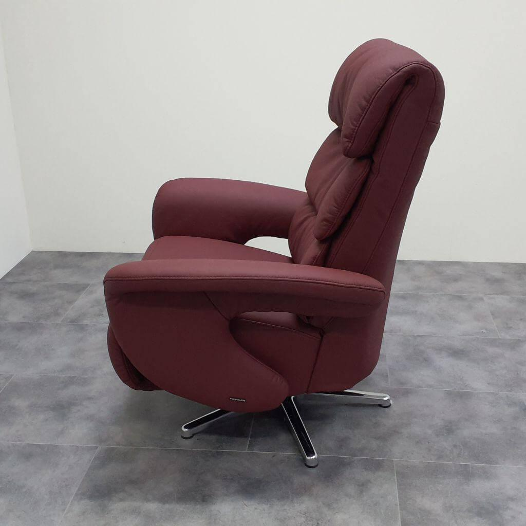 himolla - Relaxsessel Easyswing M 7428 56 K42 2-Motorisch Leder 24 Longlife Rustika Oxblood Braun Rot Gestell Sternfuß Alu - 5
