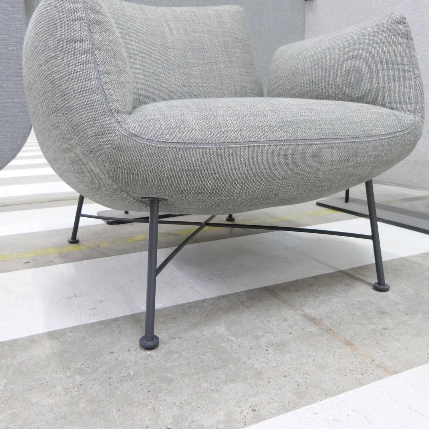 COR - Clubsessel Jalis 26188 Stoff 9207 Grün Grau Gestell Draht Lack M21 Anthrazit - 4