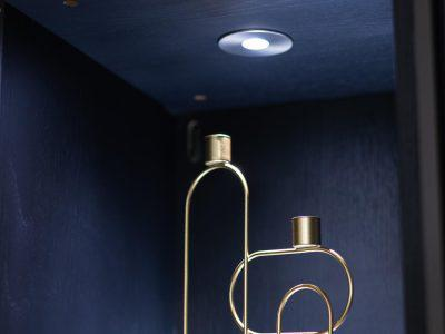 Hülsta - Hangelement Persis Massief eiken antraciet Reliëfglas antraciet Metalen frame roestvrij staal Met verlichting - 2