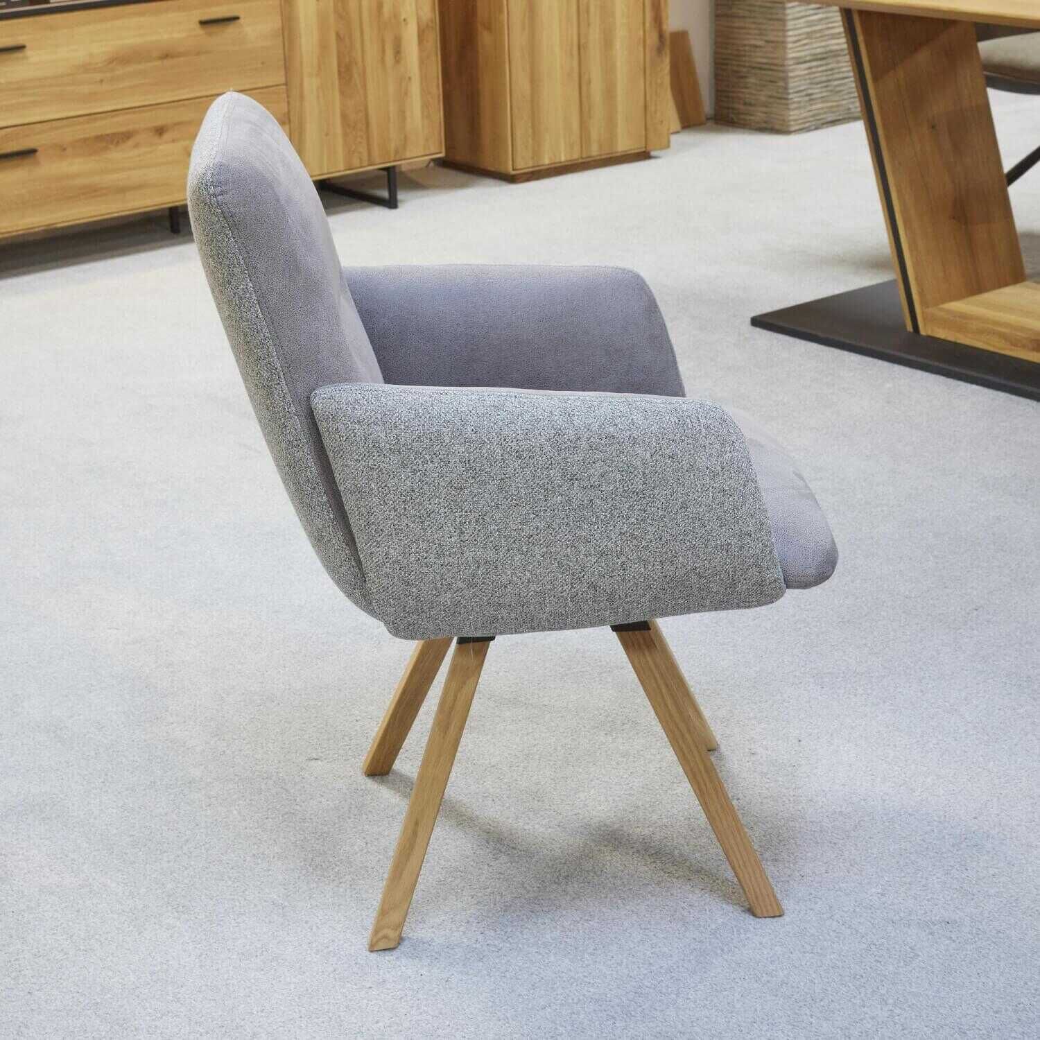 Natura - 6er-Stuhlgruppe 2 Mit Armlehne 4 Ohne Armlehne Stoffkombinationn Fiesta Grau - 10