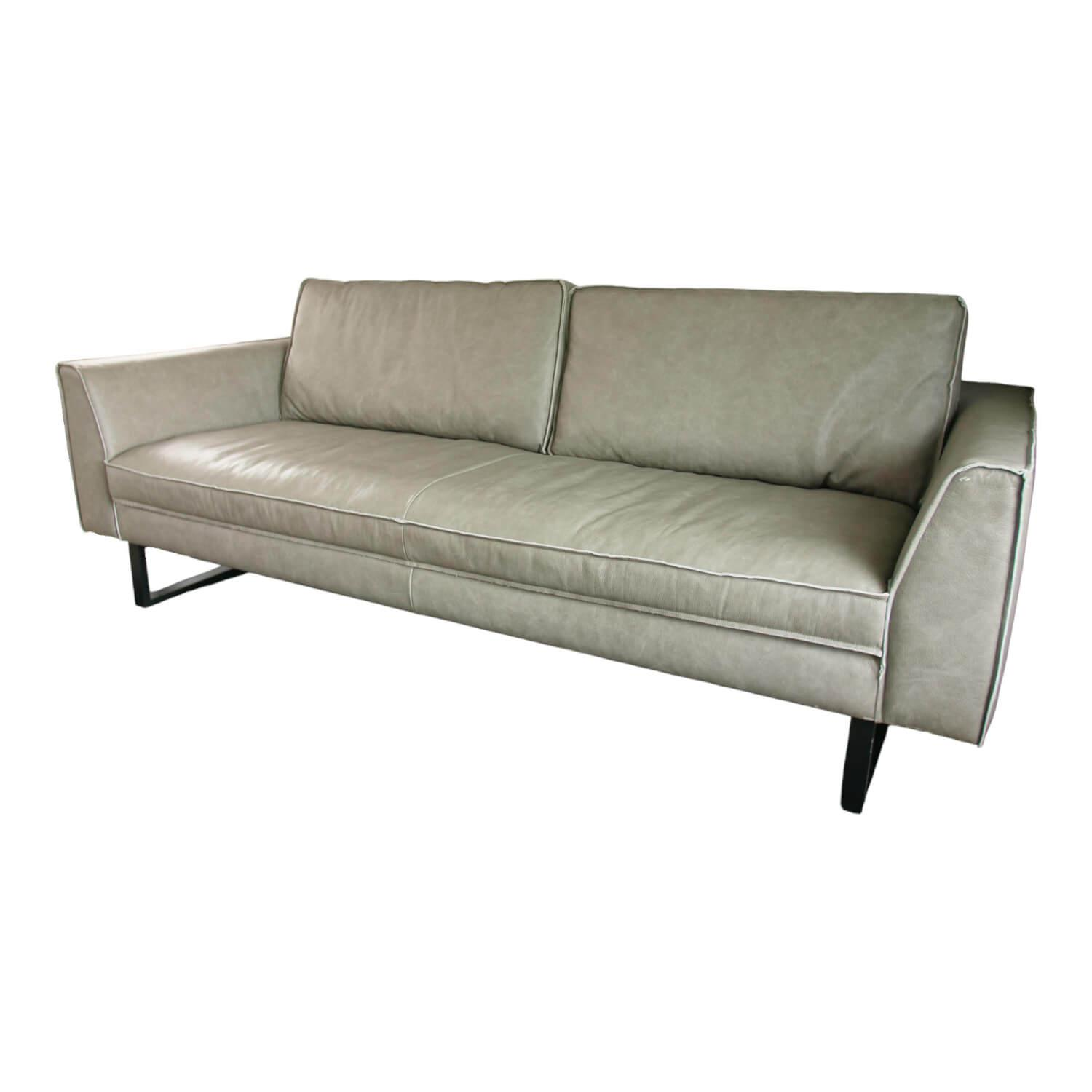 Tommy M - Sofa Sensation Leather 192 Rhino 19214 Gray Feet 600 M051518 - 1