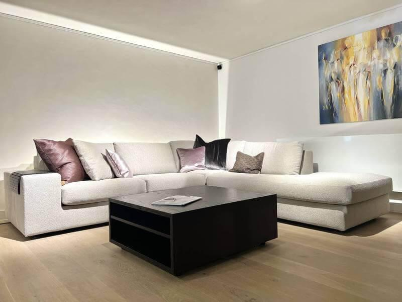 Bielefelder Werkstätten - Ecksofa Inspiration Stoff Rheet BW1790-373 Hellbeige - 3