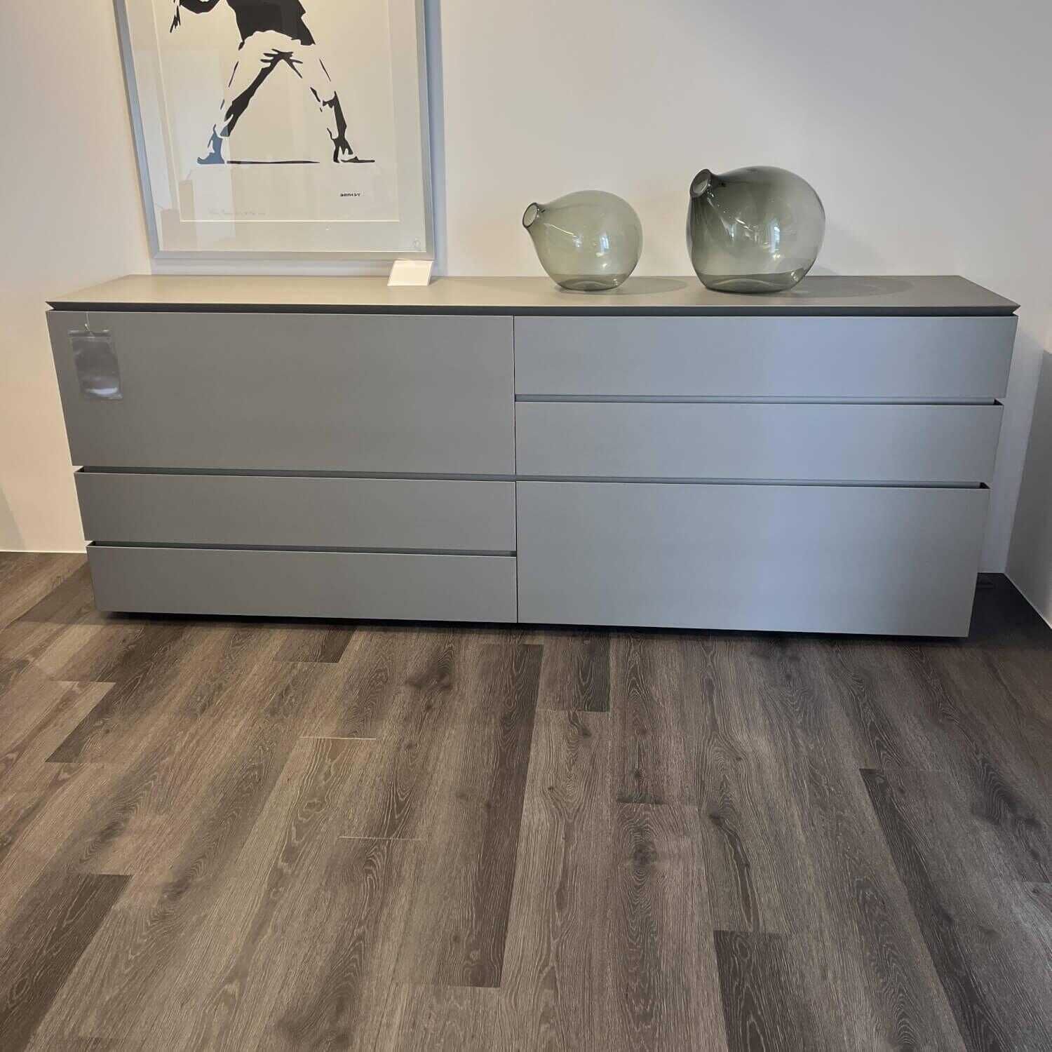 Interlübke - Sideboard just Cube Bold Lack Silbergrau Metallic M11 - 2