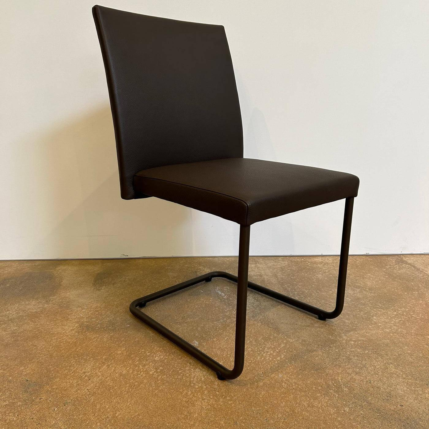 Walter Knoll - 6er Set Freischwinger Jason Lite 1900 Leder Safari 1376 Mocca Braun Gestell Bronze Schwarz Pulverbeschichtet - 8