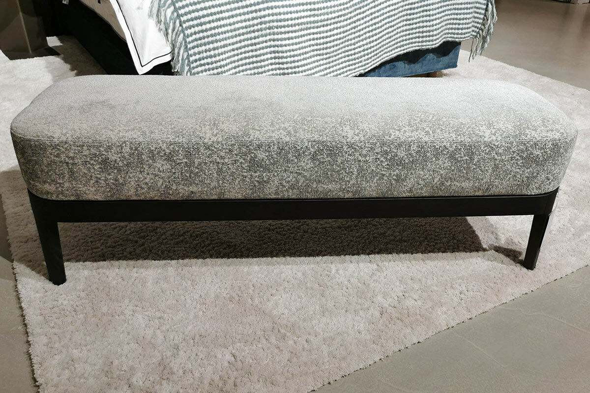 Molteni & C - Bettbank Fulham Stoff Kassandra Grau Gestell Eiche Schwarz - 6