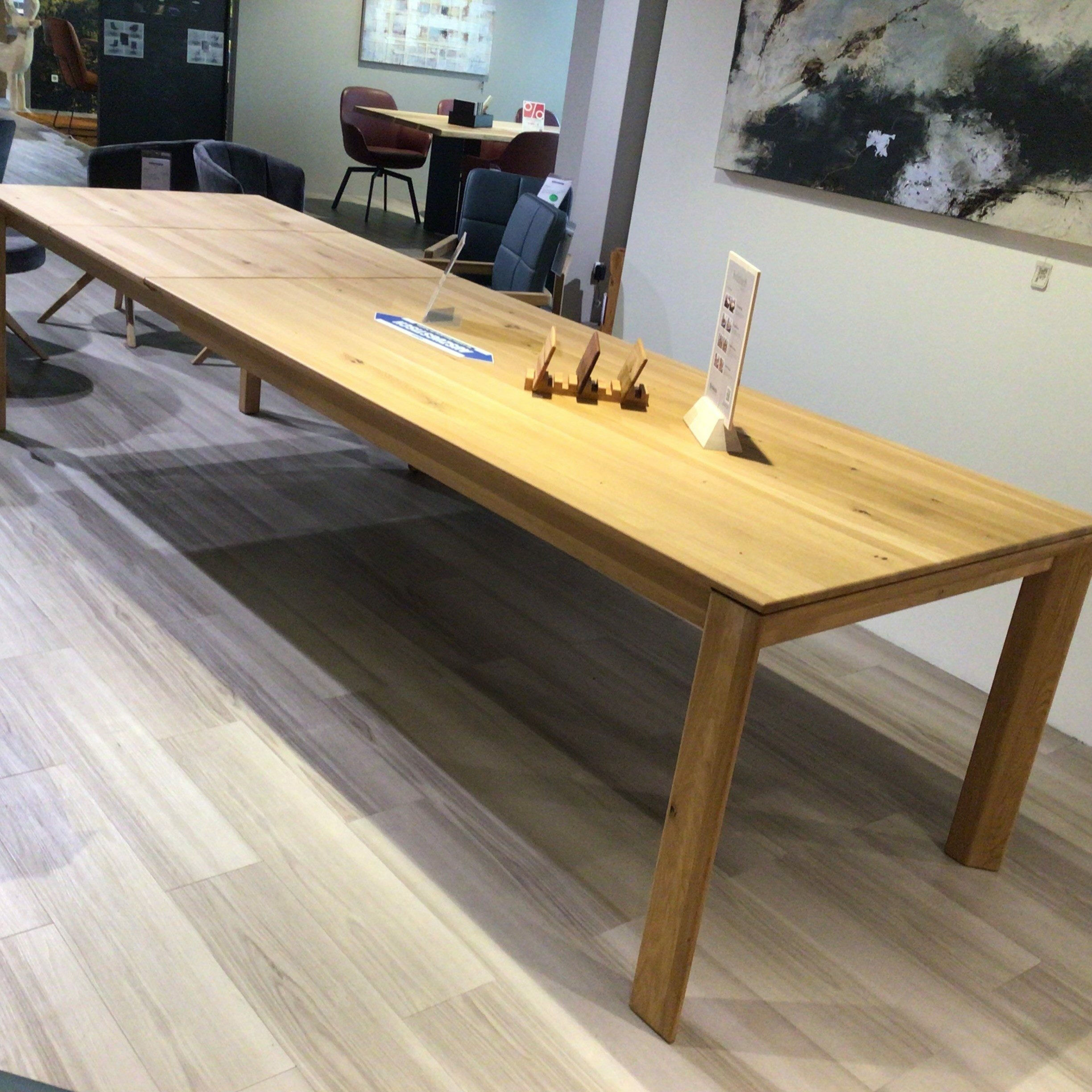 Wimmer - Esstisch Asteiche Bianco mit Gestellauszug - 4