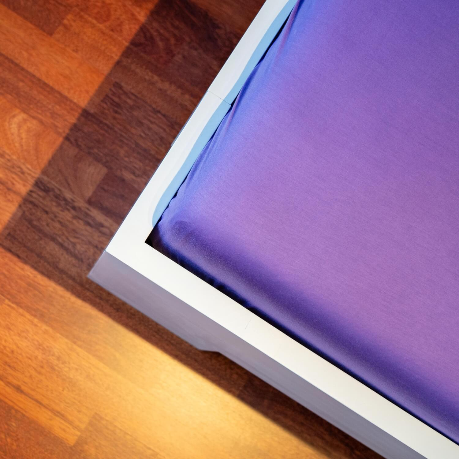 Marktex - Bett 6422 Pinie Hellblau Lackiert Sprossen Lila Ohne Matratzen Und Ohne Lattenrost - 8