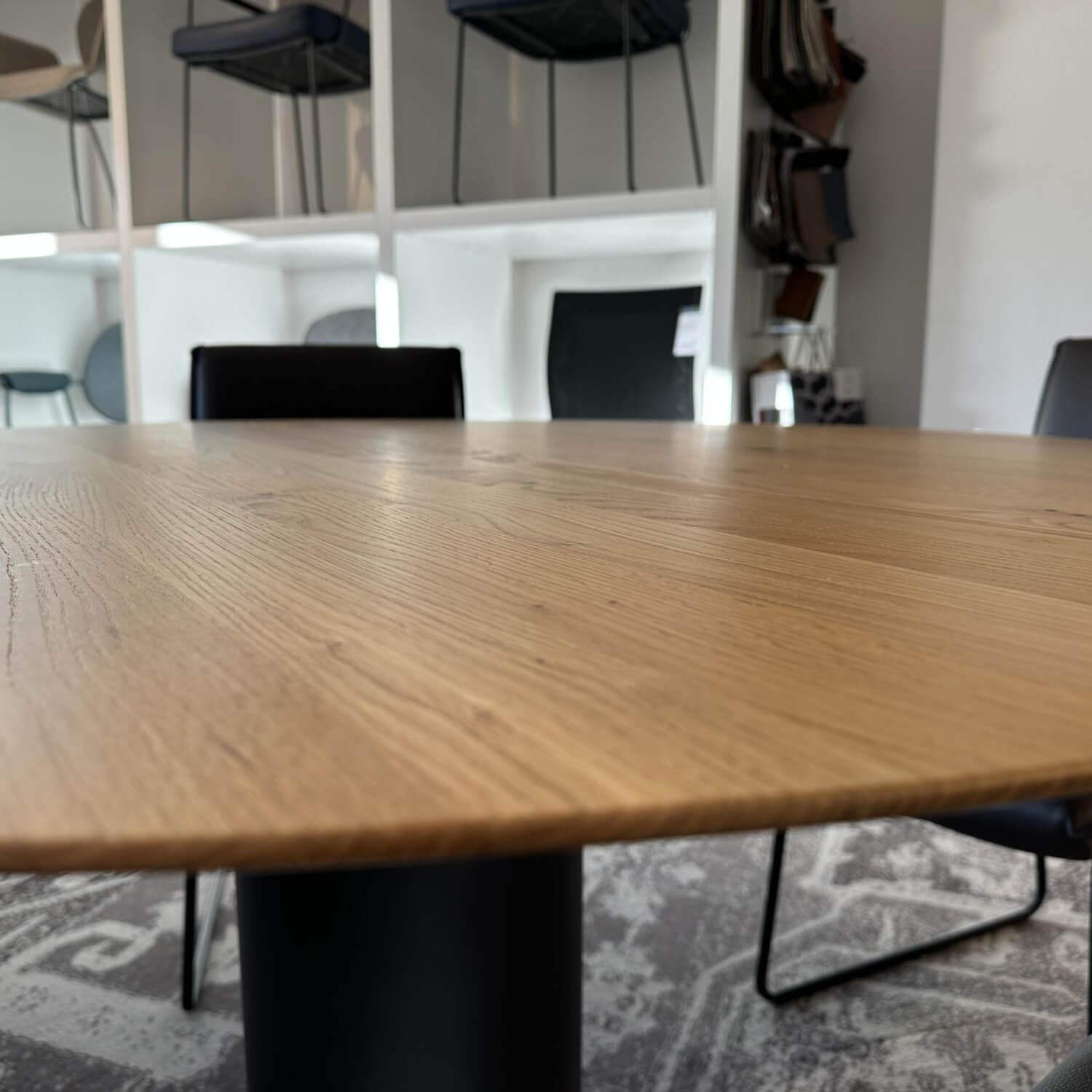 Koinor - Essgruppe Essay Platte Eiche Astig Natur Lack Bezug Innen Leder B Bull Moretto Braun Außen Stoff Loden 29 Braun - 4