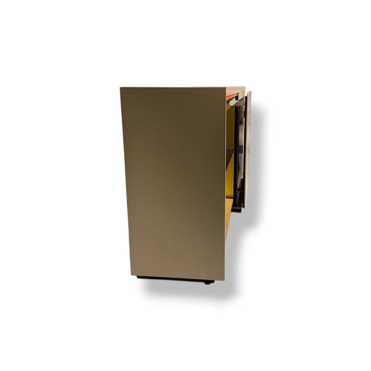 Kettnaker - Sideboard Case Lack Matt Basalt Innen Lack Messing Abdeckplatte Glas Matt Basalt - 5