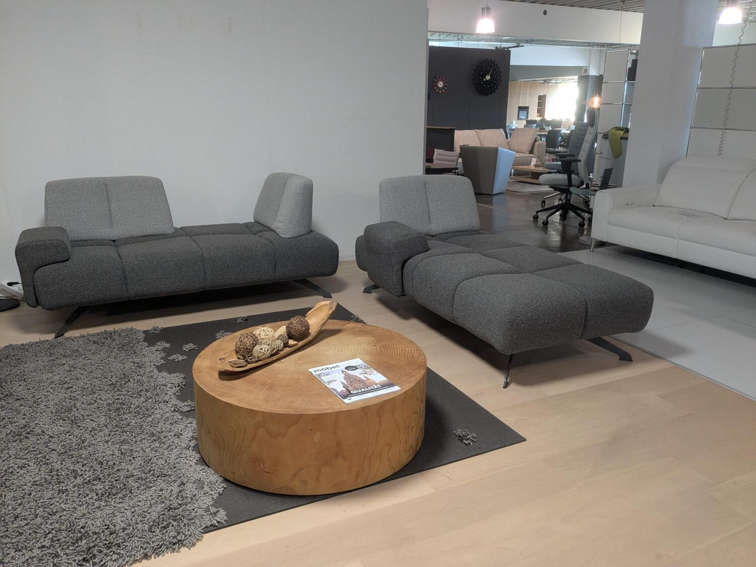 WK Wohnen - Garnitur WK515 Joker Stoff Cosmo Anthrazit Grau 2 Sofas - 13