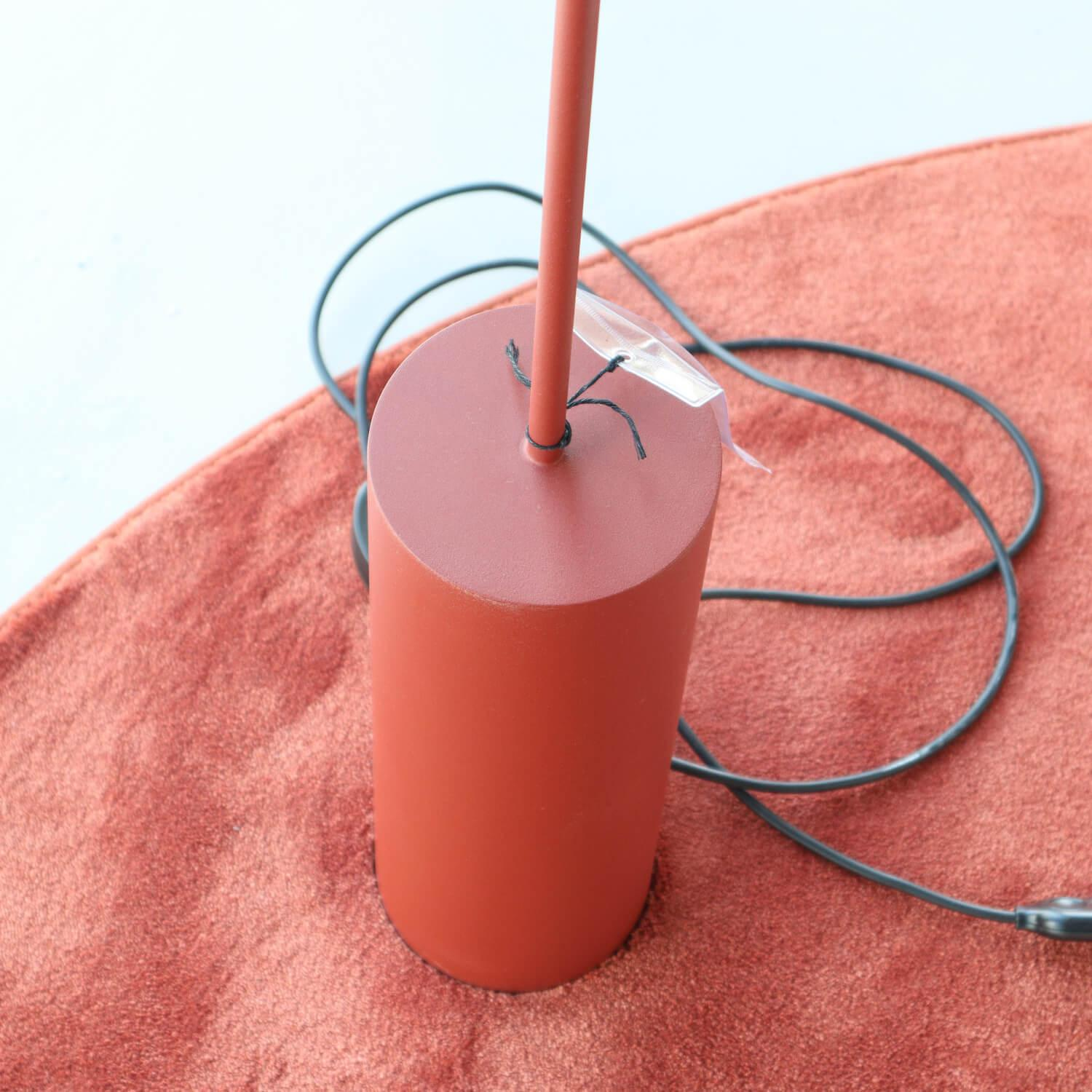 Kartell - Sessel Lunam Bezug Stoff Curly Weiß Inklusive Beistelltisch Thierry Bordeaux Rot Und Stehlampe Geen A Ziegelrot - 7