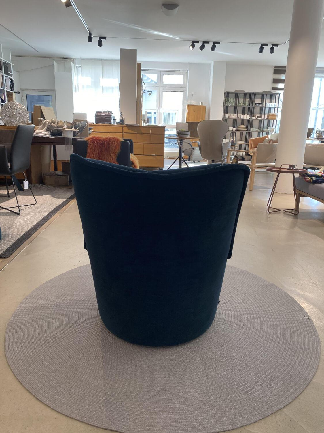 COR - Sessel Nenou Stoff 8170 Ozean Dunkelblau Inklusive Hocker - 6