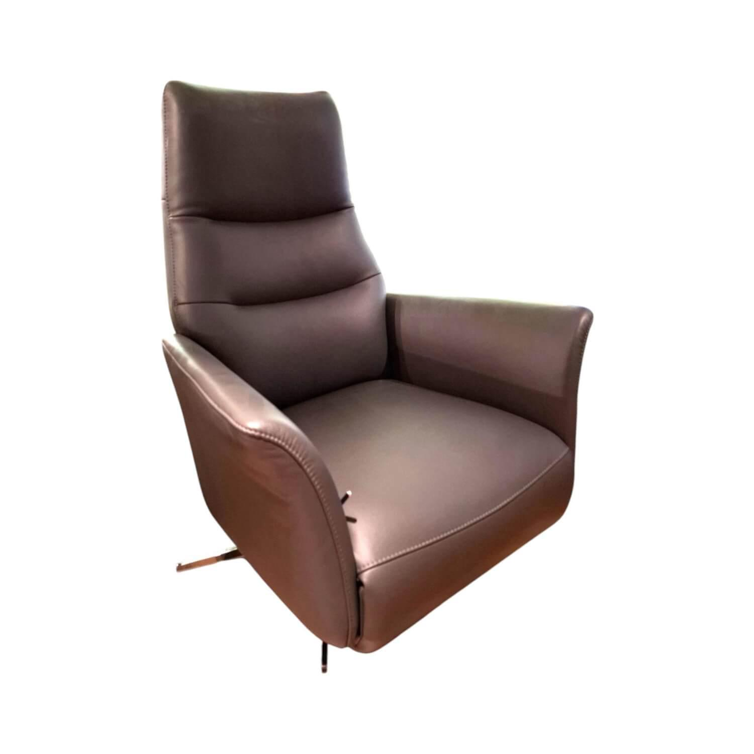 Global - Relaxsessel Global Trona S Leder WM Antraciet Anthrazit Kreuzfuß Chrom - 1