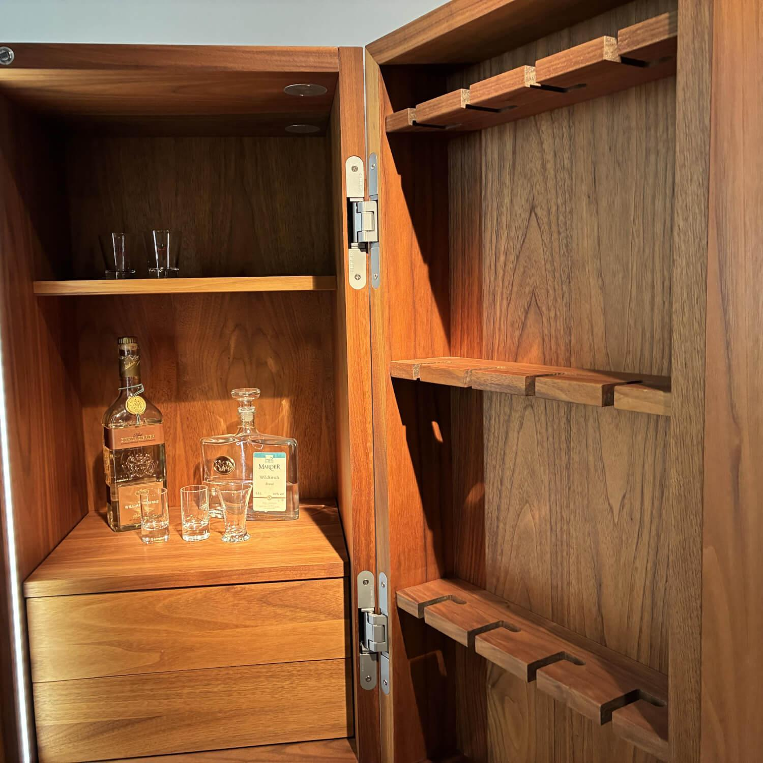 Riva1920 - Schrank Cambusa Fly Reserve Nussbaum Gestell Eisen Lackiert - 4