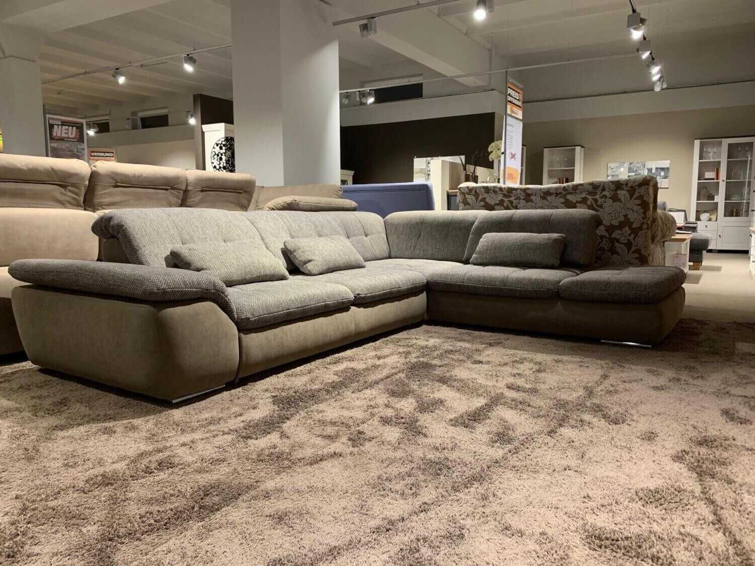 Megapol - Ecksofa Imago Stoff Braun mit Bettkasten - 3