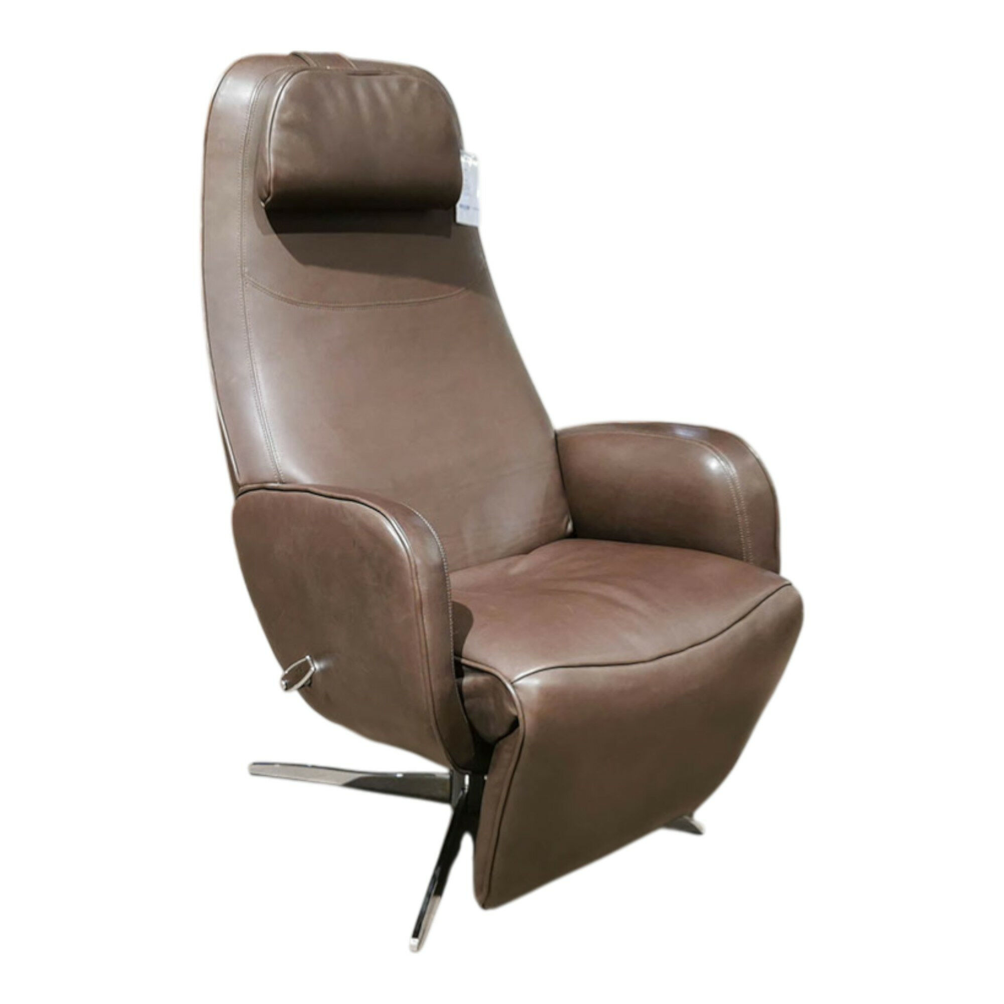 Jori - Relaxsessel Cosy Ghost Mono-Move Medi Leder Lotila Cappuccino Braun Gestell Chrom - 1