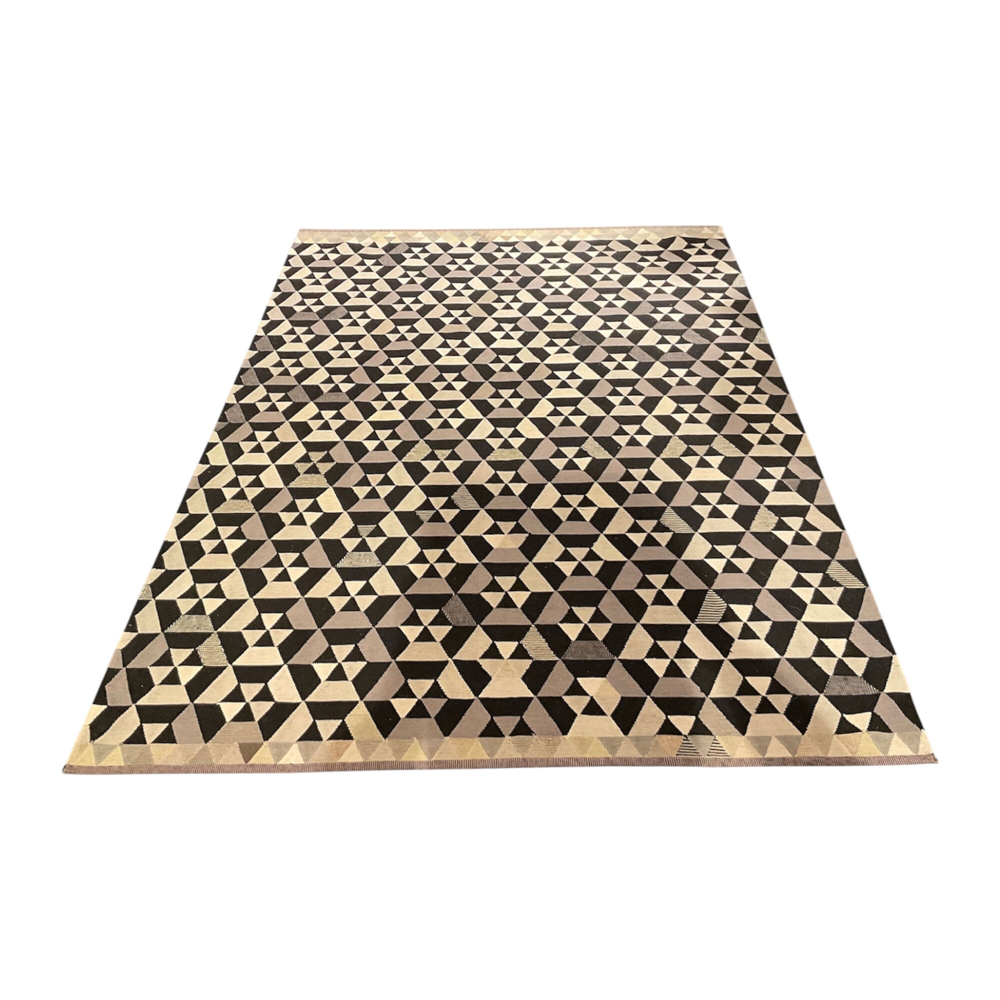 Ligne Roset - Teppich Hex Hex Black Schwarz Beige Braun - 1