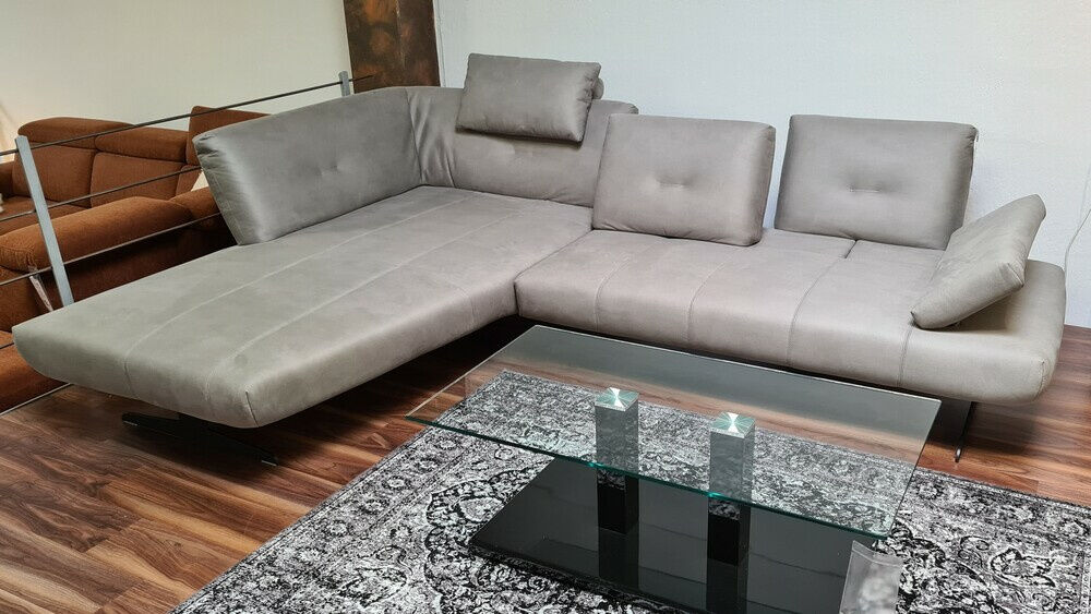 W. Schillig - Ecksofa LS24 Augusta Stoff S37&21 Grau Metallkufe Schwarz - 5