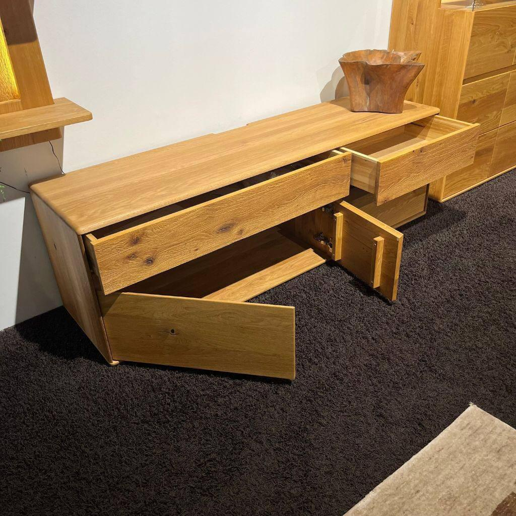 Natura - Mediaboard Hillsboro Wildeiche Massiv Geölt Mit Türen Und Schubladen - 5