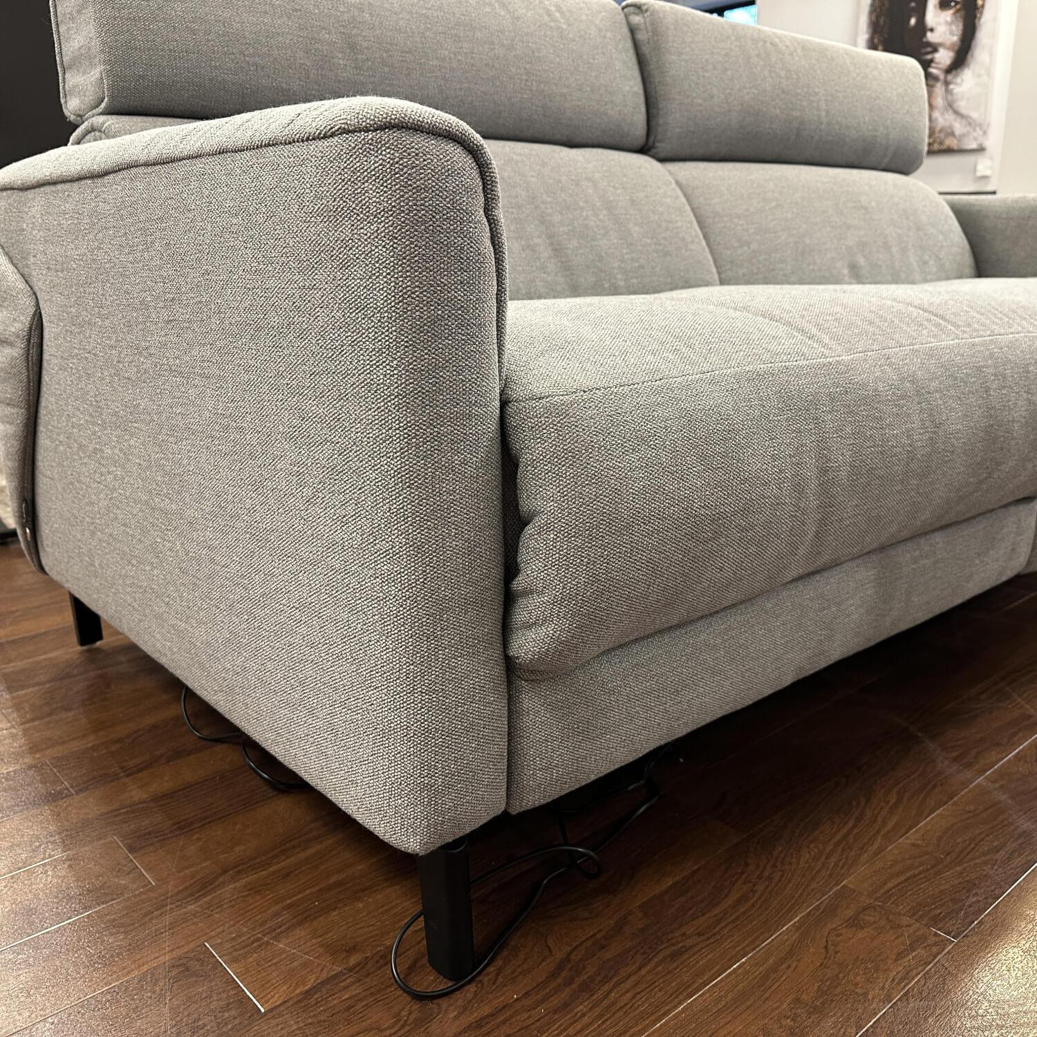 Rom - Sofa Matheo Stoff Aurelio Silber Füße Stahl Mattschwarz Lackiert Mit Elektrischer Verstellung - 8