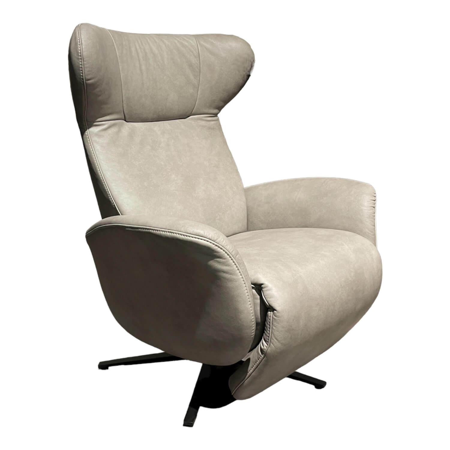 JOOP! - Sessel Joop Living Lounge 8140 Leder 27 Eleganz Grau Sternfuß Anthrazit Pulverbeschichtet - 1