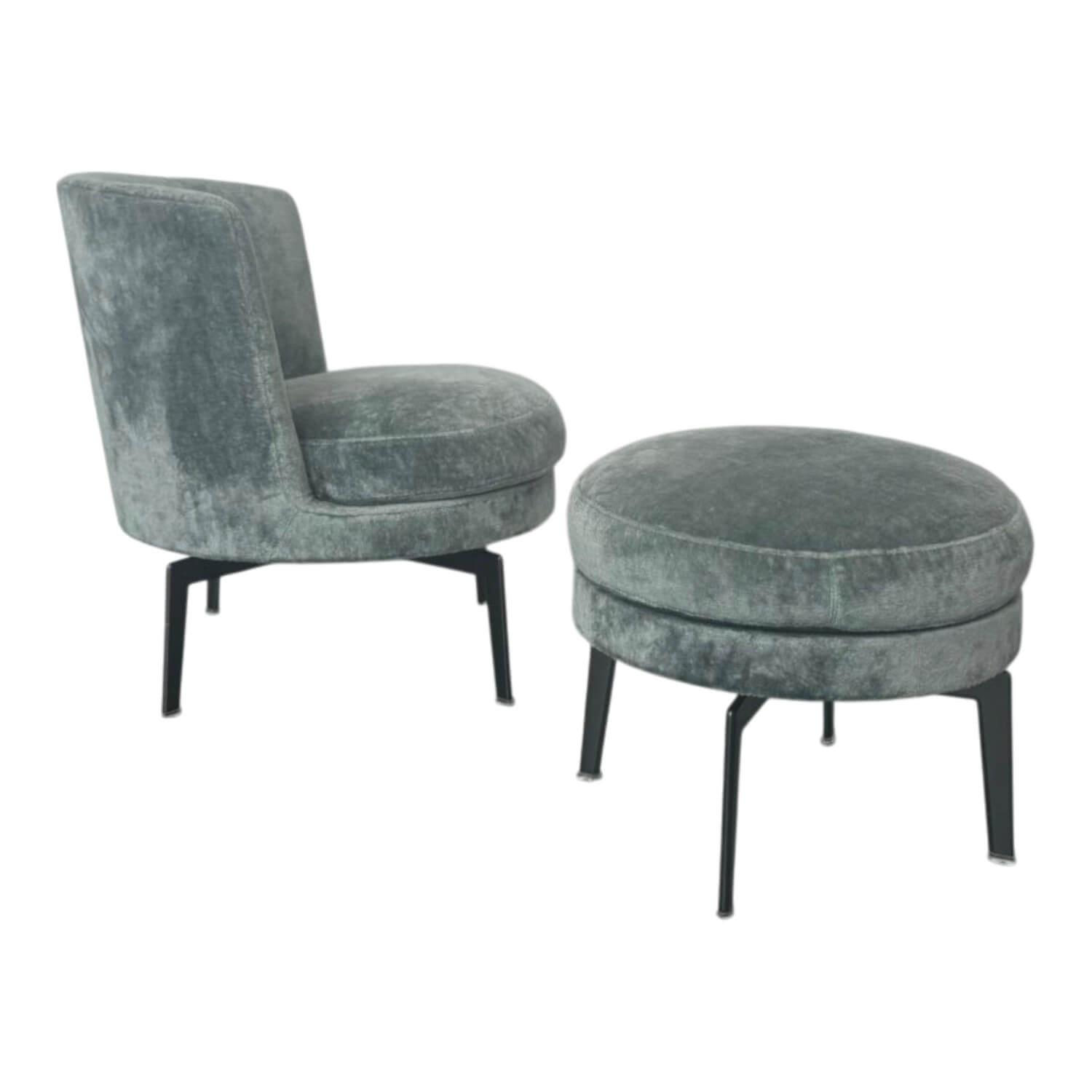 Flexform - Sessel Fauteuil Feel Good Stoff Endo blau - 1