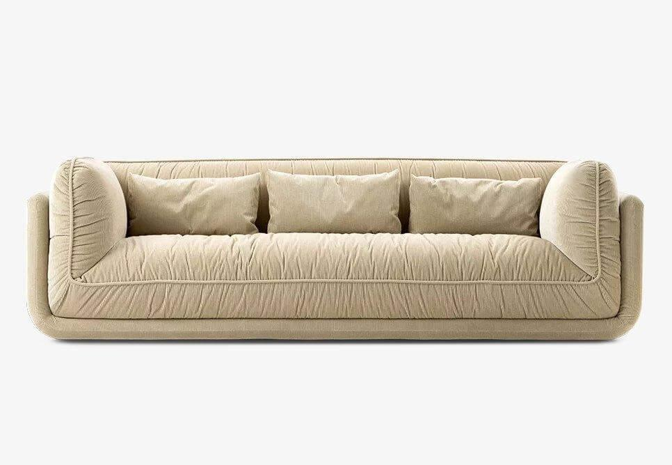Leolux - Sofa Lunetta Stoff 5 Spazio 37 Beige Füße Aluminium Poliert Inklusive Pocket Leder Ceras Brindle Beige - 2