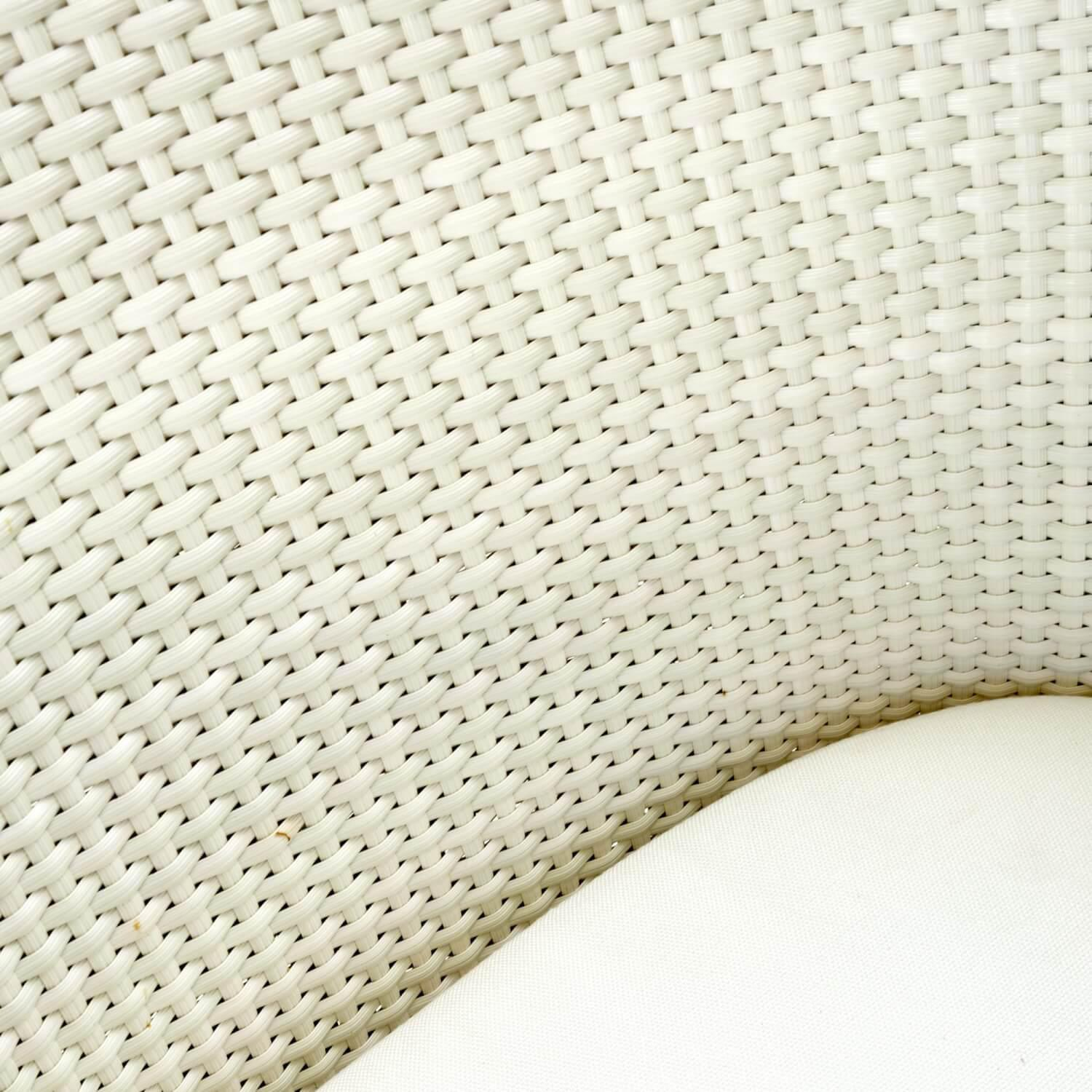 Loungemöbel Barcelona Tisch Aluminium Gestell Kunststoffummantelung  Ton 083 Chalk Inklusive Satinierter Glasplatte Mit 6 Stühlen Plus Kissen
