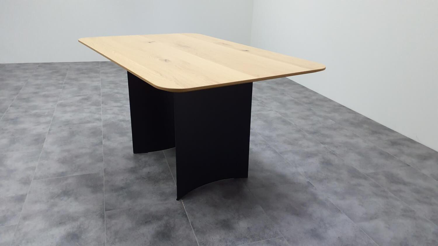 K+W - Esstisch 5239 1A Platte Asteiche Echtholzfurnier Gestell Metall Schwarz Strukturiert - 5