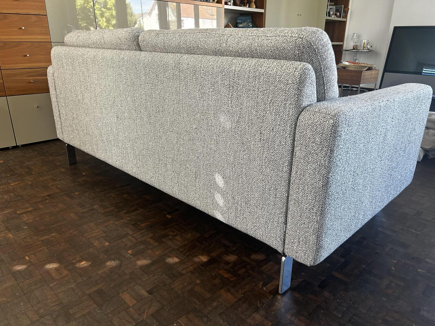 COR - Sofa Conseta Stoff Hellgrau PG 90 Schmalfuß Verchromt - 3