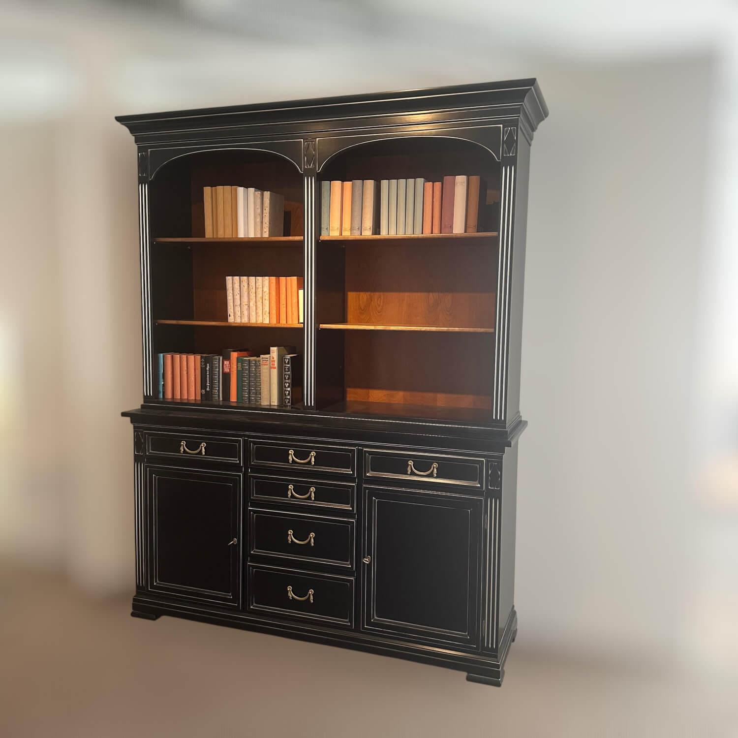 Selva - Bücherschrank Rot-Erle Sepiafarbig Schwarz Mit Regalaufsatz - 7