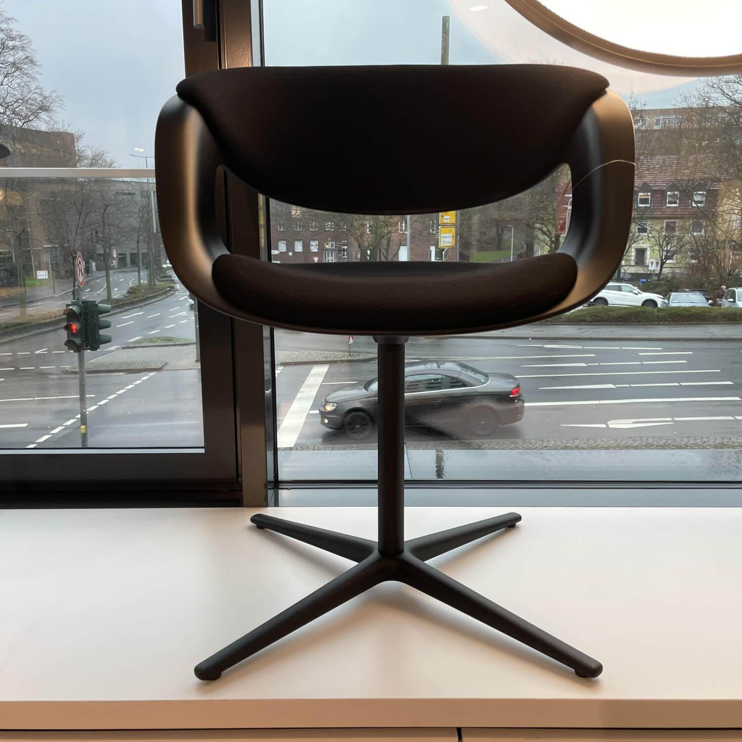 Walter Knoll - Stuhl Lox 1354 Bezug Steelcut 2 190 Vierfußkreuz Aluminium Drehbar Pulverbeschichtet Schwarz - 5