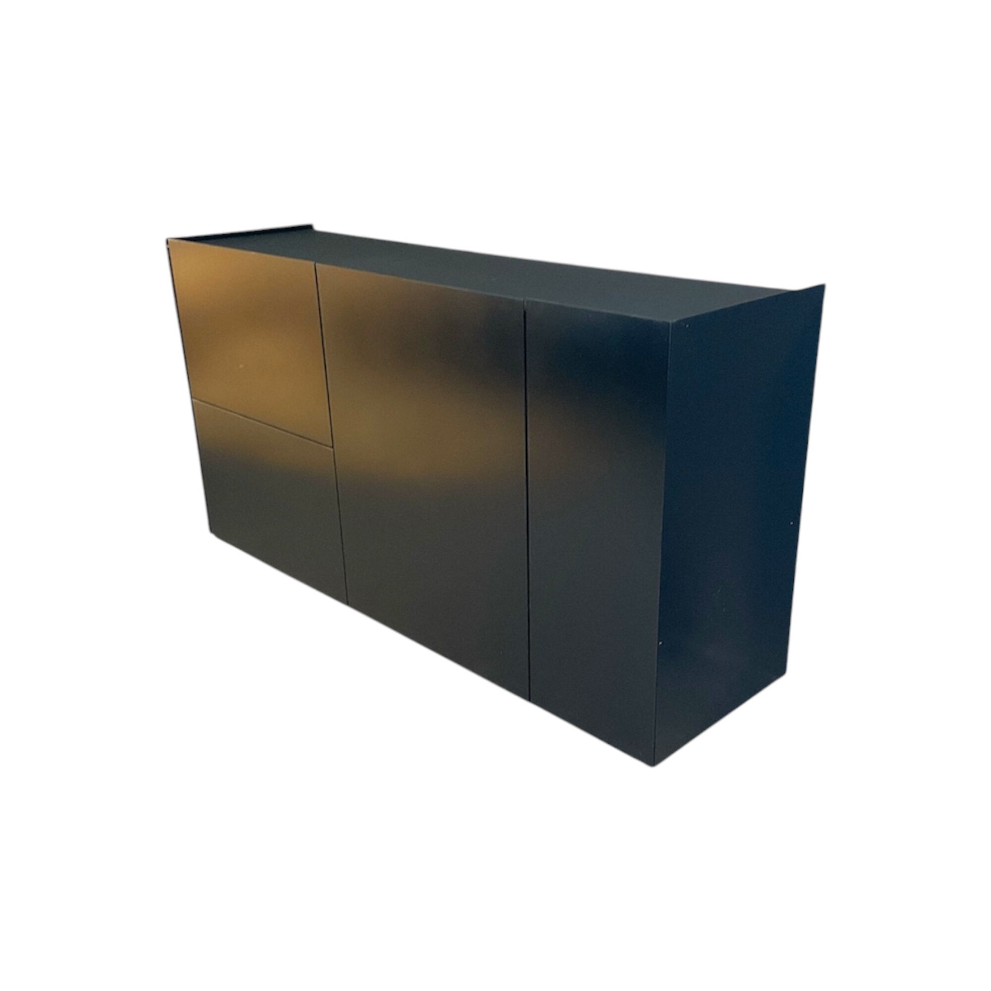 Interlübke - Sideboard Jorel Lack Schwarzgrau Mit Abdeckplatte Glas Mattiert - 1