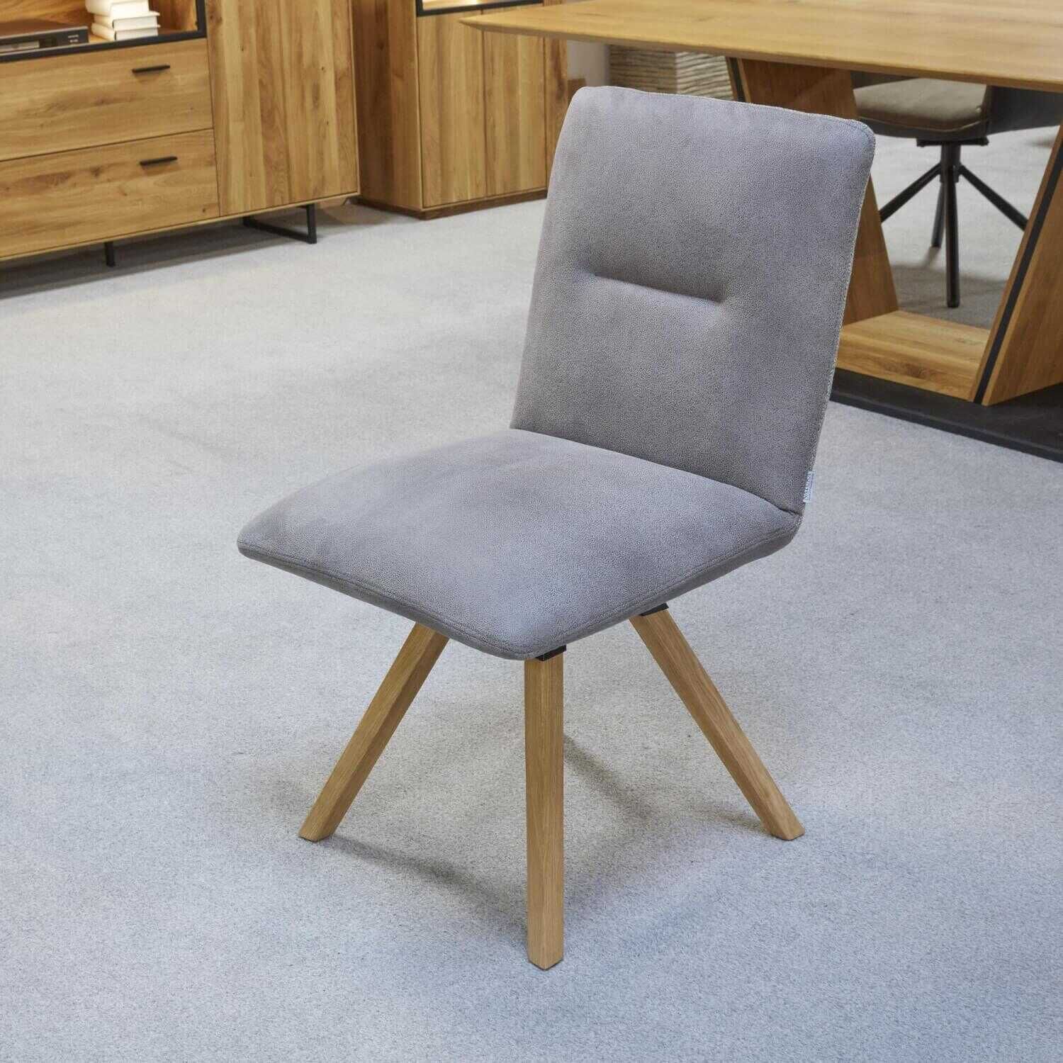 Natura - 6er-Stuhlgruppe 2 Mit Armlehne 4 Ohne Armlehne Stoffkombinationn Fiesta Grau - 13