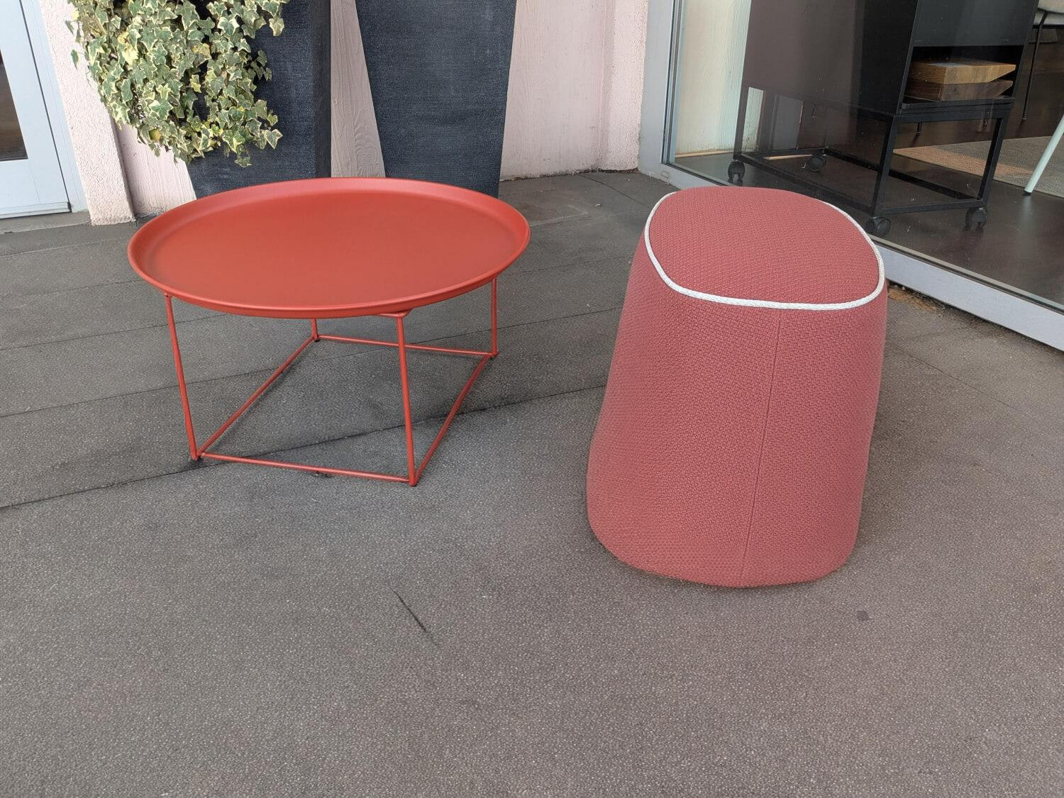 B&B Italia - Outdoor Hocker OF58P Frank Stoff Lusso Ziegel Rot - 2