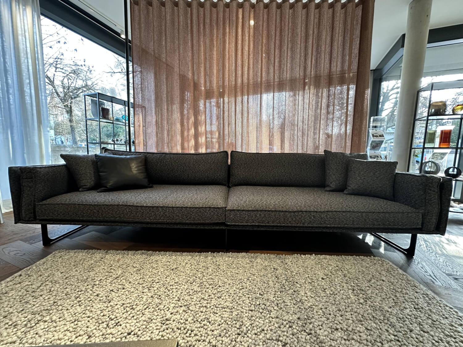 IP Design - Sofa Cube Air Stoff Mara IP1763 494 Grau Füße Metallkufe Schwarz Mit Kissen - 10