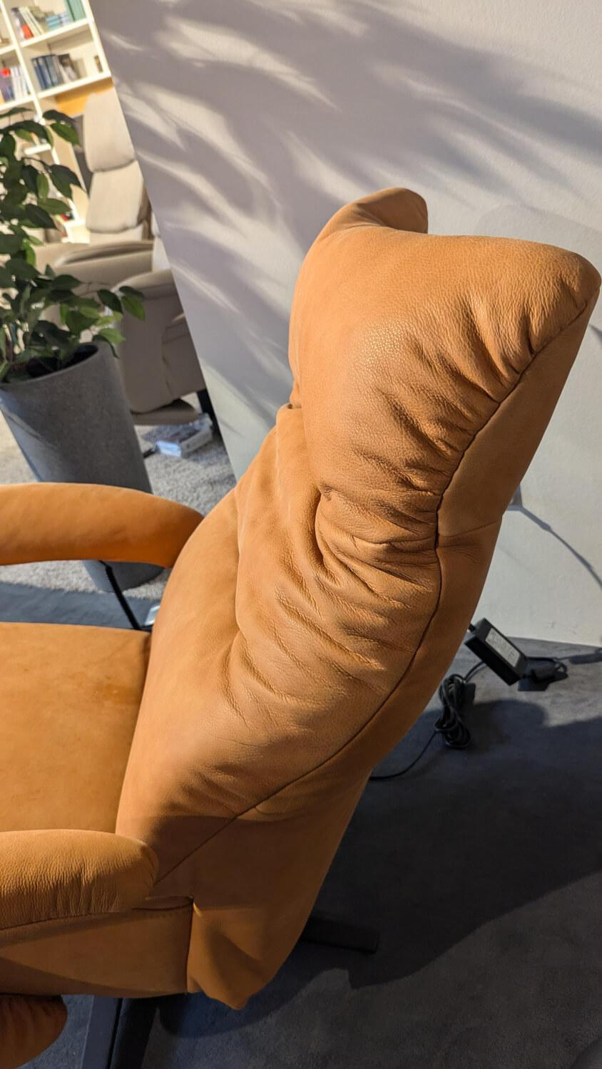 himolla - Sessel 7721 Leder Buffalo 33 Ocker Braun Sternfuß Anthrazit - 4