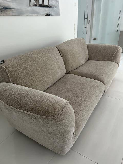Edra - Sofa Grande Soffice Zweisitzer Stoff Tasty Soft T8575-21 Grau - 5