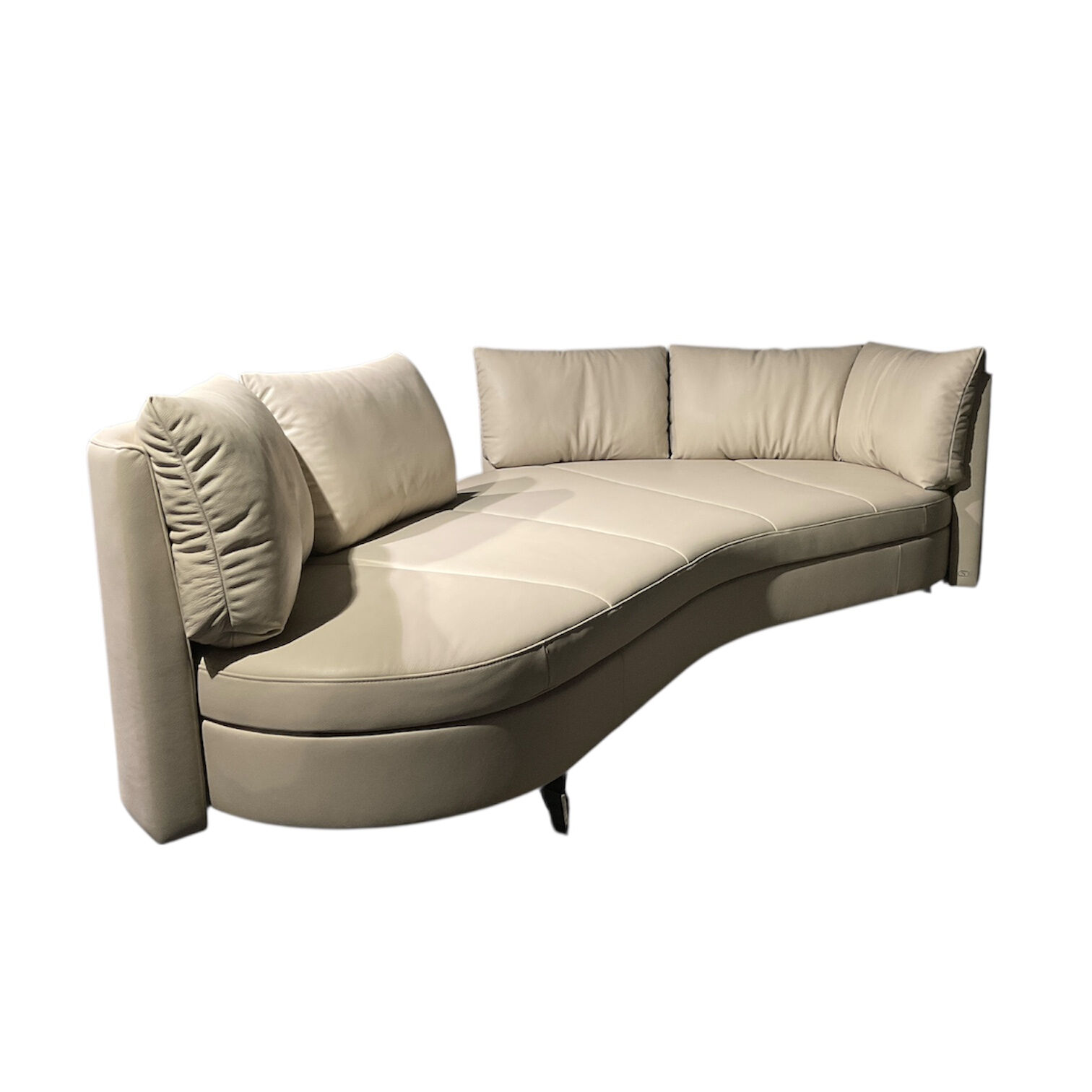 De Sede - Sofa Island DS 167 30 Leder Select Kit 15 Beige Gestell Edelstahl Poliert - 4