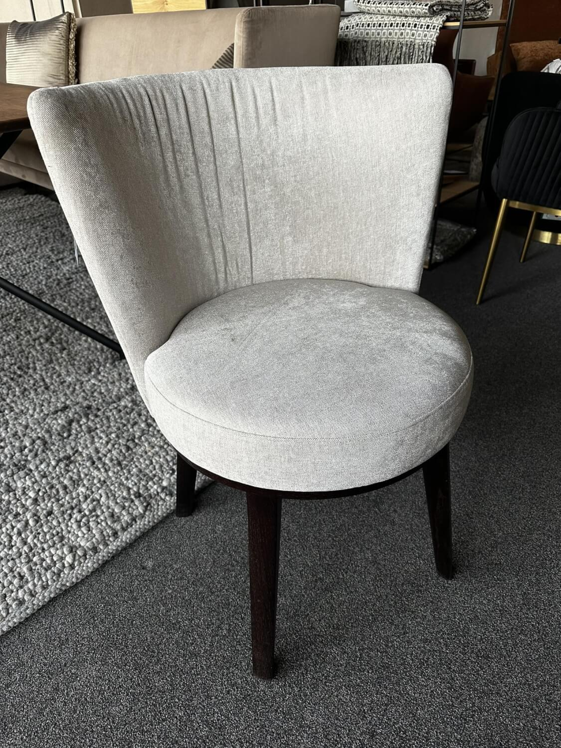 Jab Anstoetz - 4er Set Stuhl Polo Dining Chair Swivel Bezug Stoff Toyo 1 1381 072 Beige Gestell Walnuss Natur Wenge - 4