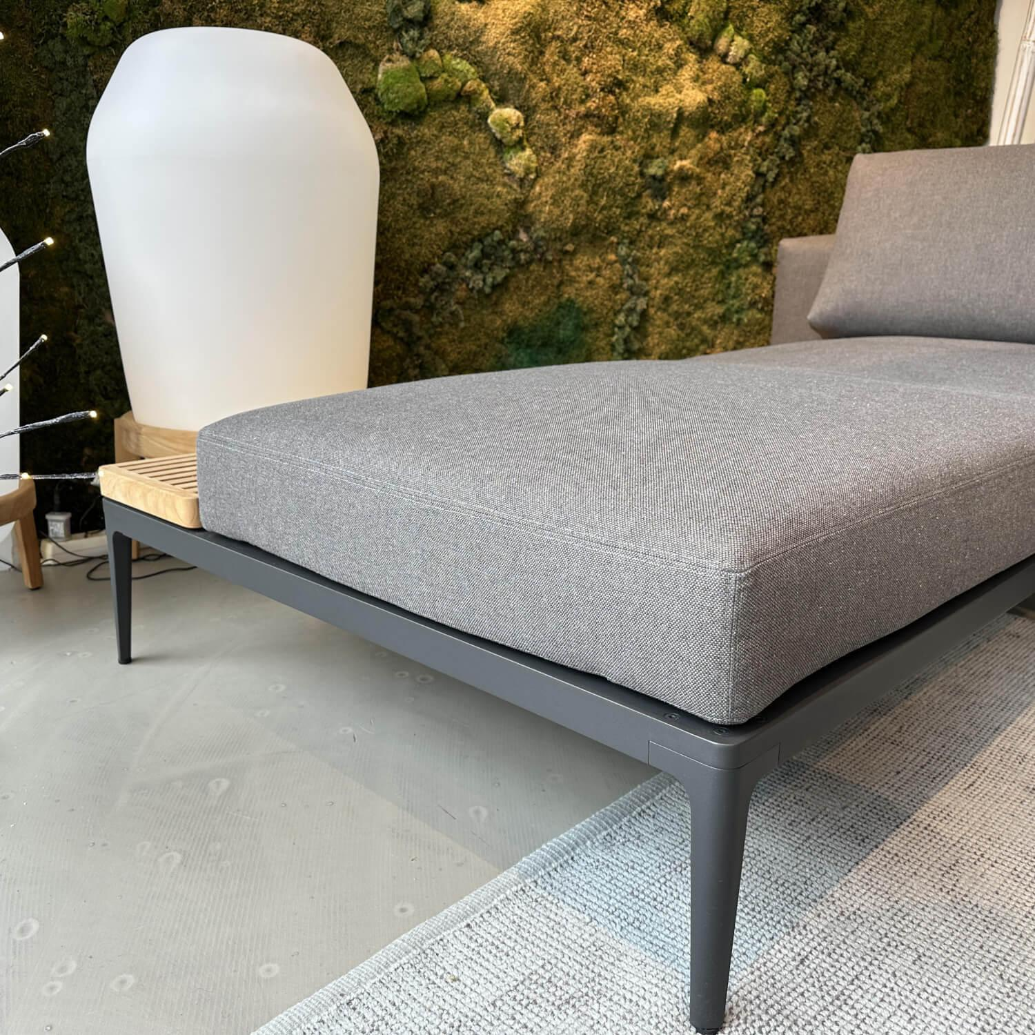 Gloster - Loungegruppe Grid Stoff Blend Coal Grau Gestell Aluminium Meteor Schwarz Pulverbeschichtet - 7