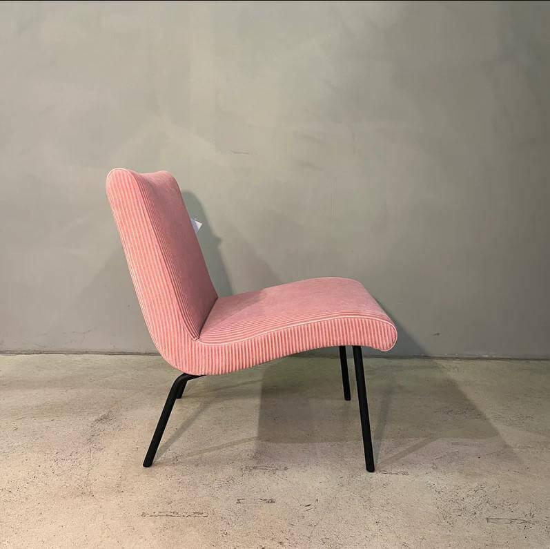 Walter Knoll - Sessel 607-10R Vostra Stoff Phlox 743 Rosa Gestell Matt-Pulverbeschichtet Schwarz - 4